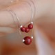 925 Sterling Silver Cinnabar Bead Calm Blessing Necklace 925 Sterling Silver Cinnabar Bead Calm Blessing Necklace