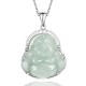 925 Silver Laughing Buddha Jade Luck Necklace 925 Silver Laughing Buddha Jade Luck Necklace