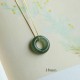 Round Jade Peace Buckle Luck Necklace Pendant Round Jade Peace Buckle Luck Necklace Pendant
