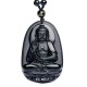 Obsidian Buddha Amulet Protection Necklace Pendant Obsidian Buddha Amulet Protection Necklace Pendant