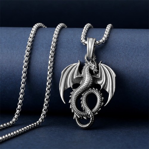 Pure Tin Dragon Luck Necklace Pure Tin Dragon Luck Necklace