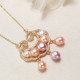 Gold-plated Pearl Chinese Lock Sincerity Necklace Gold-plated Pearl Chinese Lock Sincerity Necklace