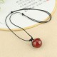 Red Agate Bead Confidence Leather Necklace Red Agate Bead Confidence Leather Necklace