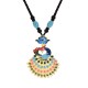 Peacock Amber Turquoise Agate Fortune Necklace