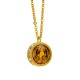 Tibetan Yellow God of Wealth Crystal Necklace