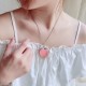 Rose Quartz Heart Love Necklace Pendant Rose Quartz Heart Love Necklace Pendant