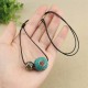 Tibetan Turquoise Double Bead Protection Necklace