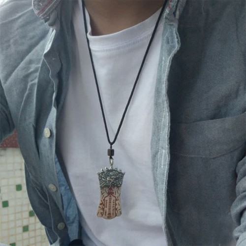Feng Shui Bagua PiXiu Cinnabar Necklace Feng Shui Bagua PiXiu Cinnabar Necklace