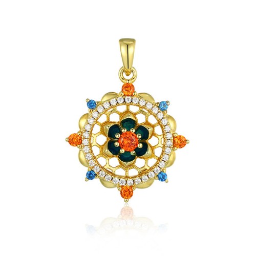 925 Sterling Silver Lotus Flower Zircon Necklace 925 Sterling Silver Lotus Flower Zircon Necklace
