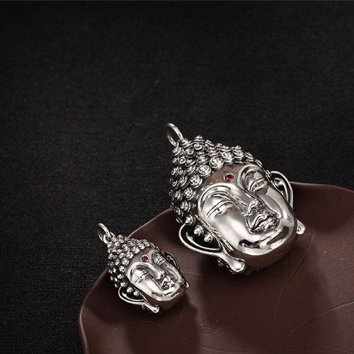 925 Sterling Silver Buddha Head Compassion Necklace 925 Sterling Silver Buddha Head Compassion Necklace