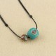 Tibetan Turquoise Double Bead Protection Necklace