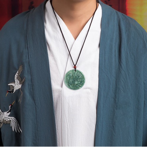 Natural Jade Kirin Abundance Necklace
