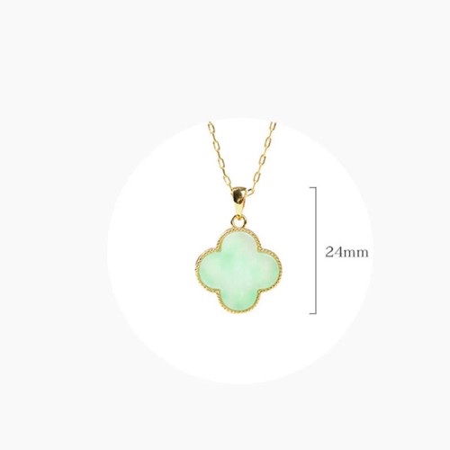 Four Leaf Clover Jade Luck Necklace Four Leaf Clover Jade Luck Necklace