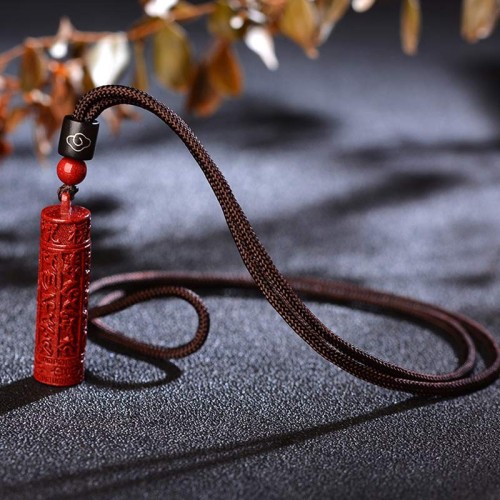 Tibetan Cinnabar Mantra Necklace Tibetan Cinnabar Mantra Necklace