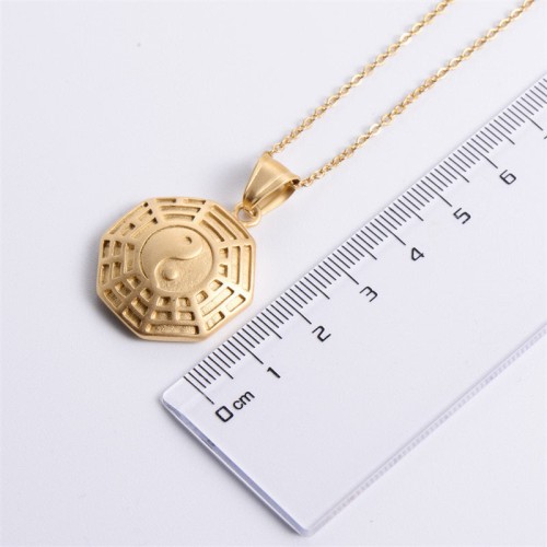 Bagua Yin Yang Titanium Steel Balance Necklace Bagua Yin Yang Titanium Steel Balance Necklace