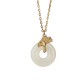 925 Sterling Silver Jade Ginkgo Leaf Peace Necklace 925 Sterling Silver Jade Ginkgo Leaf Peace Necklace