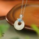 925 Silver Plated Gold Year of the Dragon Jade Necklace 925 Silver Plated Gold Year of the Dragon Jade Necklace