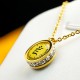 Tibetan Yellow God of Wealth Crystal Necklace