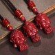 Chinese Zodiac Cinnabar Amulet Evil Spirit Protection Necklace Pendant Chinese Zodiac Cinnabar Amulet Evil Spirit Protection Necklace Pendant