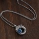 999 Sterling Silver Year of the Dragon Peace Buckle Necklace