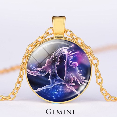 12 Constellations Zodiac Moon Star Protection Necklace 12 Constellations Zodiac Moon Star Protection Necklace