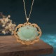 Natural Jade Lotus Harmony Necklace Pendant Natural Jade Lotus Harmony Necklace Pendant