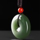 Round Jade Peace Buckle Prosperity String Necklace