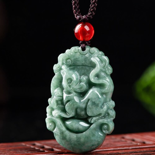 Natural Jade 12 Chinese Zodiac Prosperity Necklace Natural Jade 12 Chinese Zodiac Prosperity Necklace