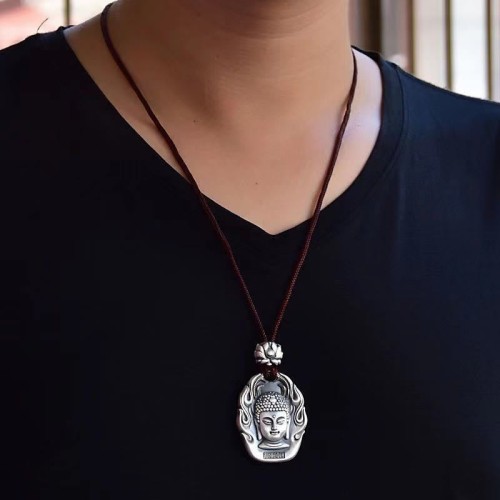 Chinese Zodiac Buddha Om Mani Padme Hum Lotus Necklace Chinese Zodiac Buddha Om Mani Padme Hum Lotus Necklace