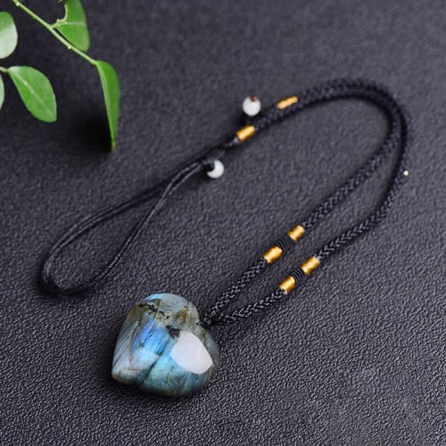 Labradorite Heart Support Necklace Labradorite Heart Support Necklace
