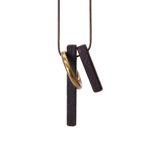 Zen Circle Ebony Wood Enlightenment Necklace Zen Circle Ebony Wood Enlightenment Necklace