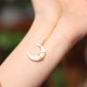Tridacna Stone Crescent Moon Blessing Necklace Tridacna Stone Crescent Moon Blessing Necklace
