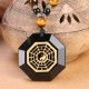 Bagua Yin Yang Black Obsidian Beaded Necklace Bagua Yin Yang Black Obsidian Beaded Necklace