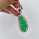 Fortune Bean Cyan Jade Luck Necklace Fortune Bean Cyan Jade Luck Necklace