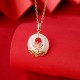 925 Sterling Silver Hetian White Jade Lotus Necklace