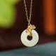 925 Sterling Silver Jade Ginkgo Leaf Peace Necklace 925 Sterling Silver Jade Ginkgo Leaf Peace Necklace