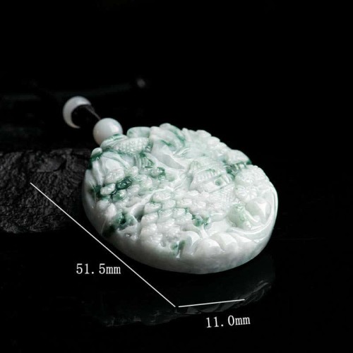 Mountain Landscape Jade Abundance Necklace