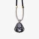 Silver Sheen Obsidian Laughing Buddha Protection Pendant