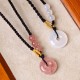 Strawberry Quartz Chalcedony Healing Necklace Pendant Strawberry Quartz Chalcedony Healing Necklace Pendant