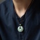 Round Jade Peace Buckle Luck Necklace Round Jade Peace Buckle Luck Necklace