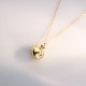 925 Silver Gold-Plated Garnet Crystal Necklace 925 Silver Gold-Plated Garnet Crystal Necklace