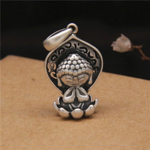 999 Sterling Silver Buddha Serenity Necklace