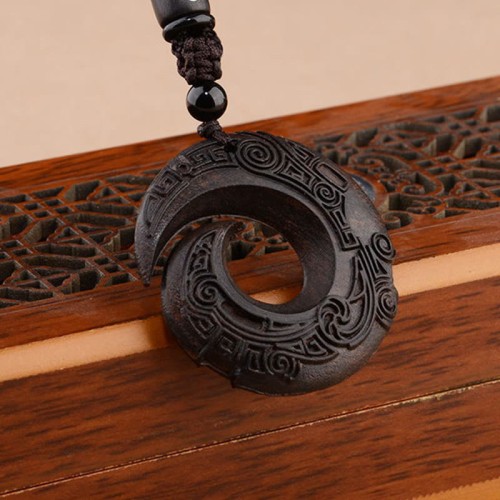 Red Sandalwood Ebony Wood Luck Necklace Pendant Red Sandalwood Ebony Wood Luck Necklace Pendant