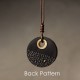Handcrafted Ebony Wood Copper Peace Necklace Handcrafted Ebony Wood Copper Peace Necklace