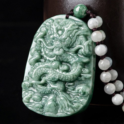 Chinese Zodiac Dragon Jade Prosperity Necklace Pendant Chinese Zodiac Dragon Jade Prosperity Necklace Pendant