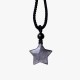 Natural Silver Sheen Obsidian Crescent Moon Protection Necklace