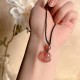 Strawberry Quartz Cat Paw Healing Necklace Strawberry Quartz Cat Paw Healing Necklace