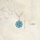 Sterling Silver Turquoise Three Rabbits Balance Necklace Pendant