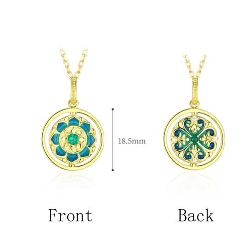 Sterling Silver Lotus Flower Enlightenment Rotatable Pendant Sterling Silver Lotus Flower Enlightenment Rotatable Pendant