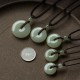 Round Jade Peace Buckle Luck Necklace Round Jade Peace Buckle Luck Necklace